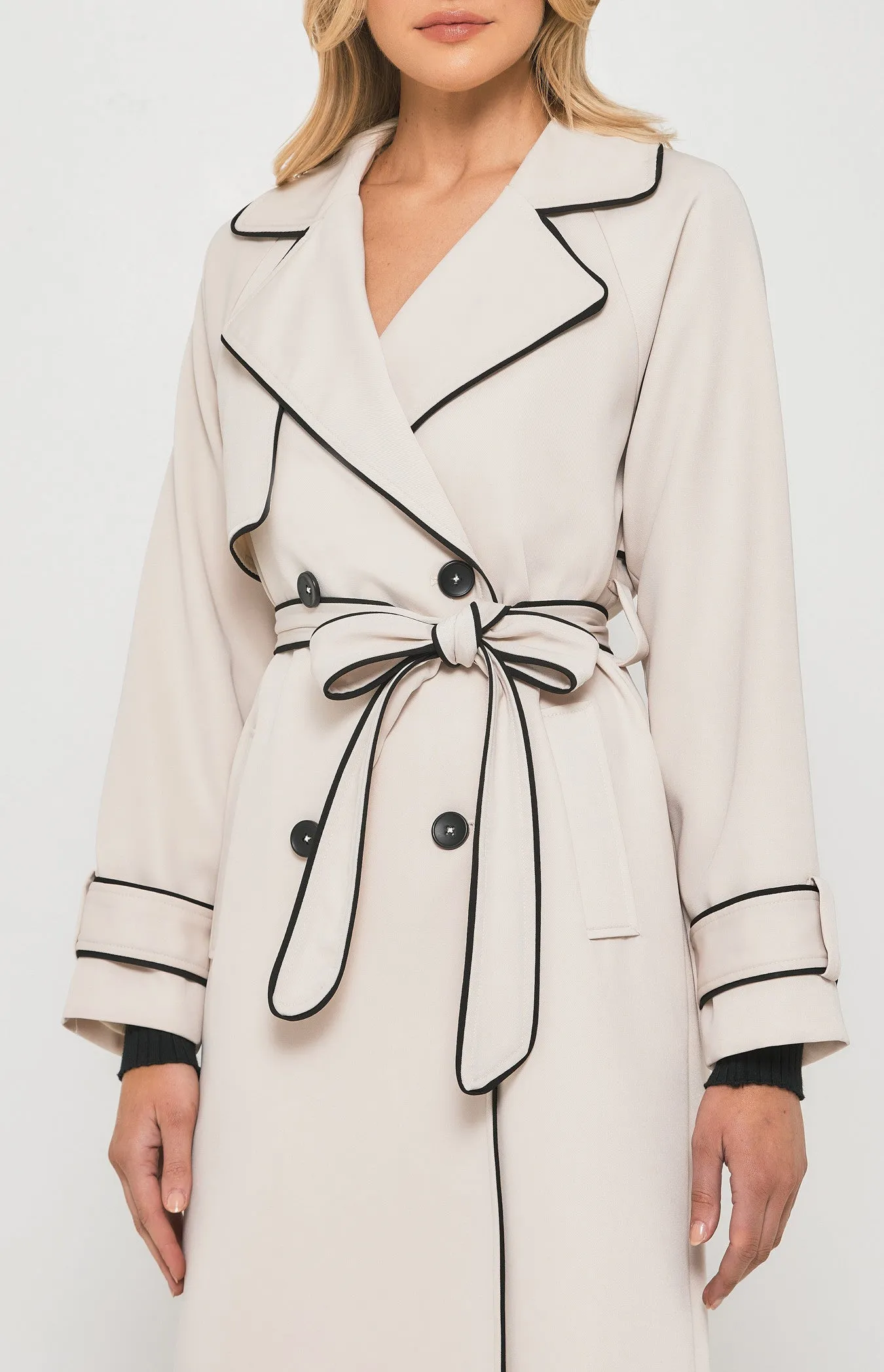 Contrast Trench Coat