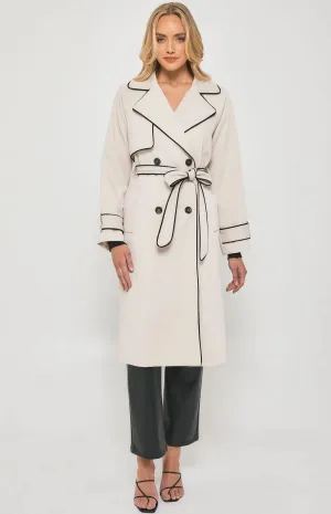 Contrast Trench Coat