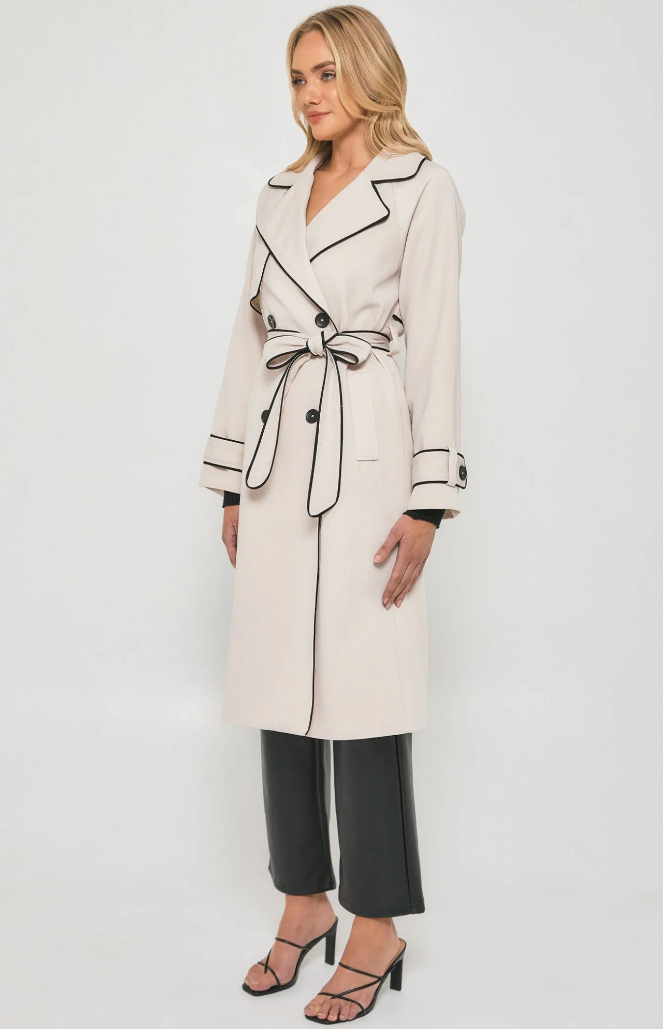 Contrast Trench Coat