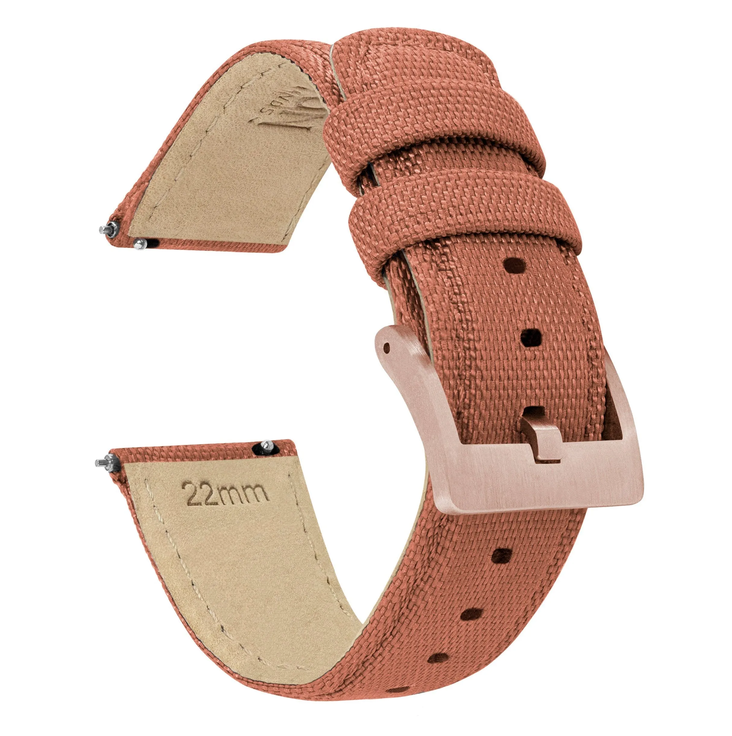 Copper Orange Sailcloth Quick Release Watch Band (22mm, 23mm SALE)