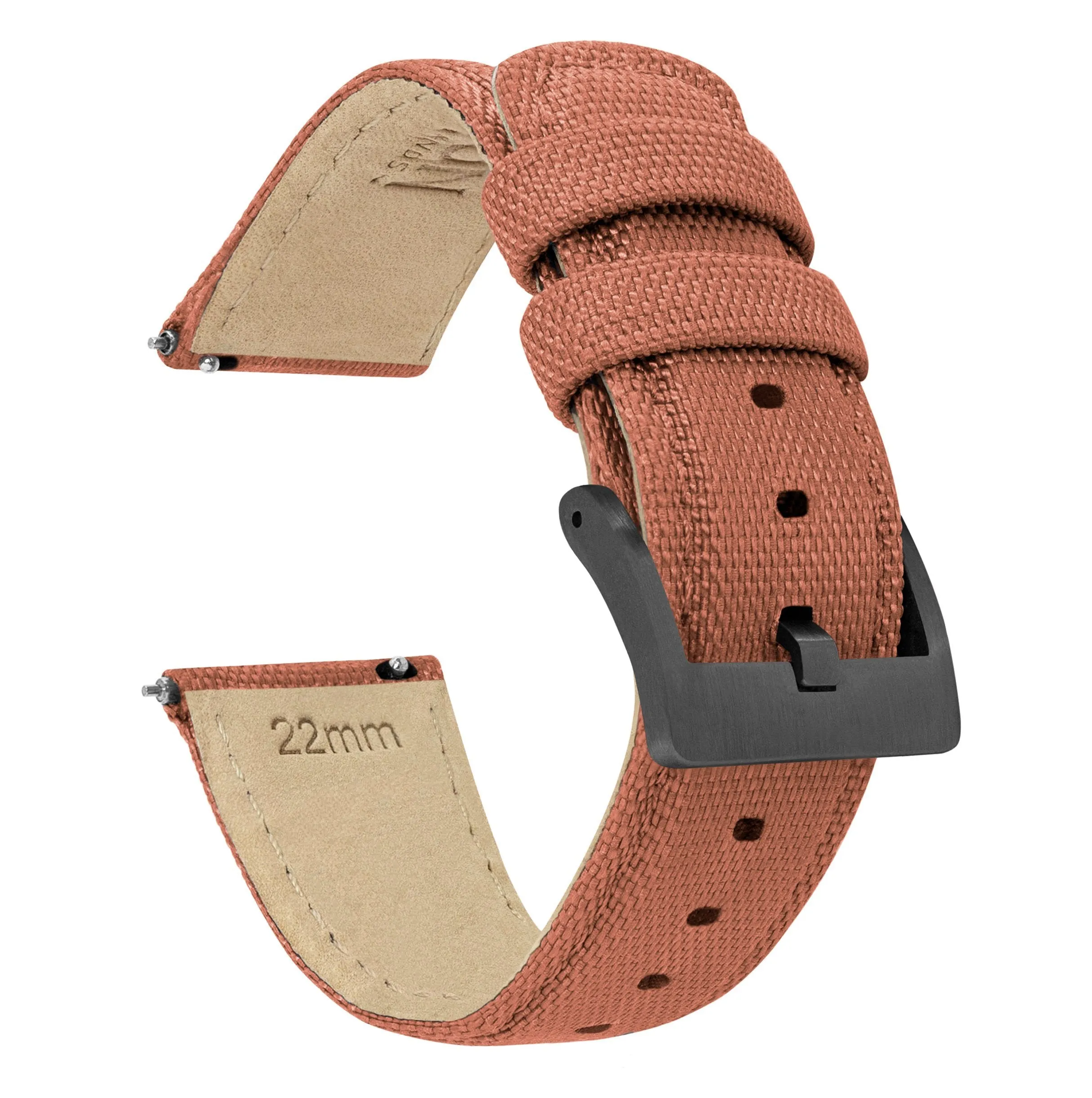 Copper Orange Sailcloth Quick Release Watch Band (22mm, 23mm SALE)
