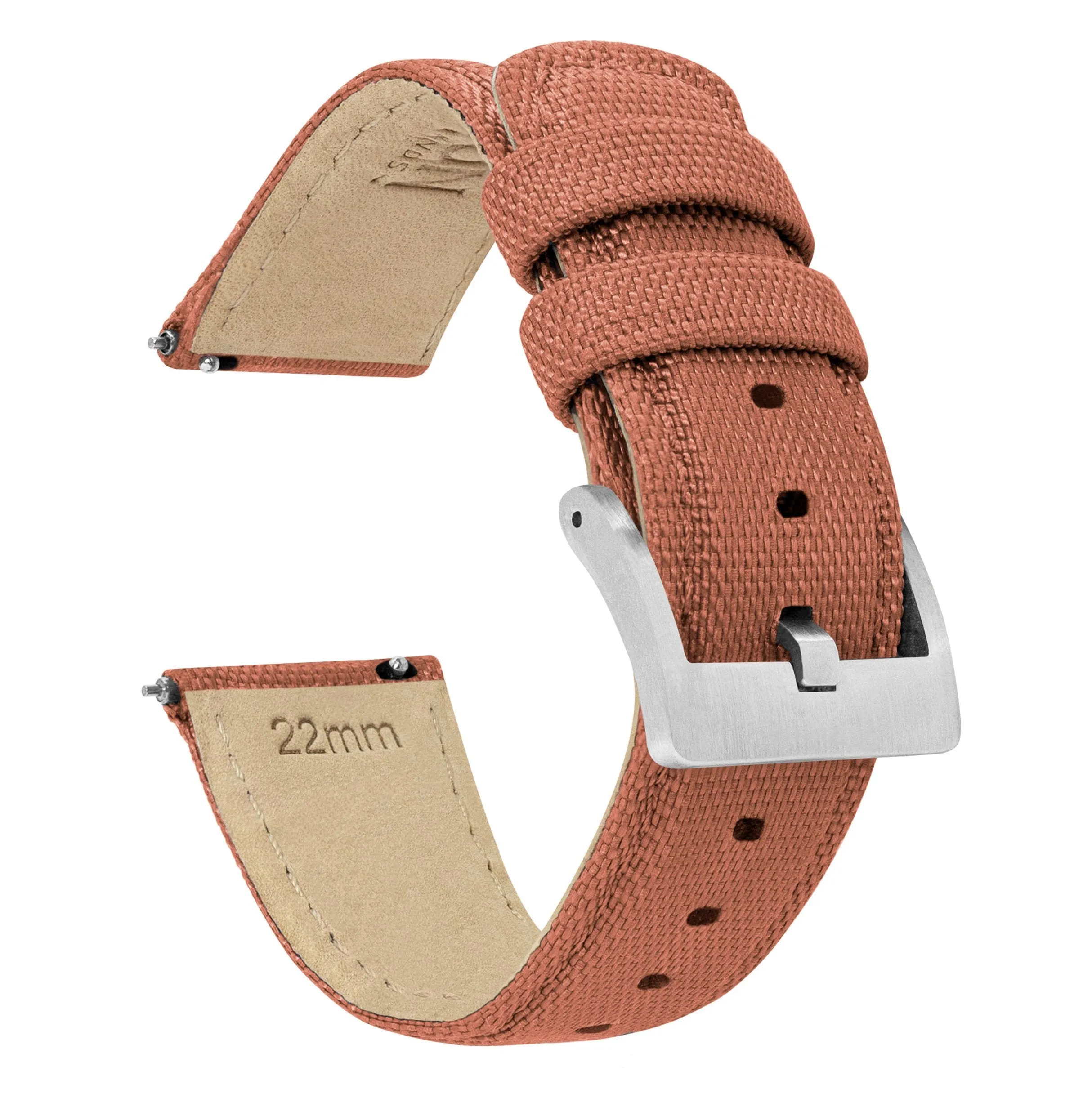 Copper Orange Sailcloth Quick Release Watch Band (22mm, 23mm SALE)