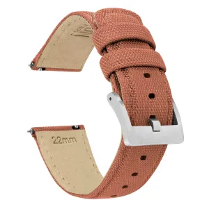 Copper Orange Sailcloth Quick Release Watch Band (22mm, 23mm SALE)