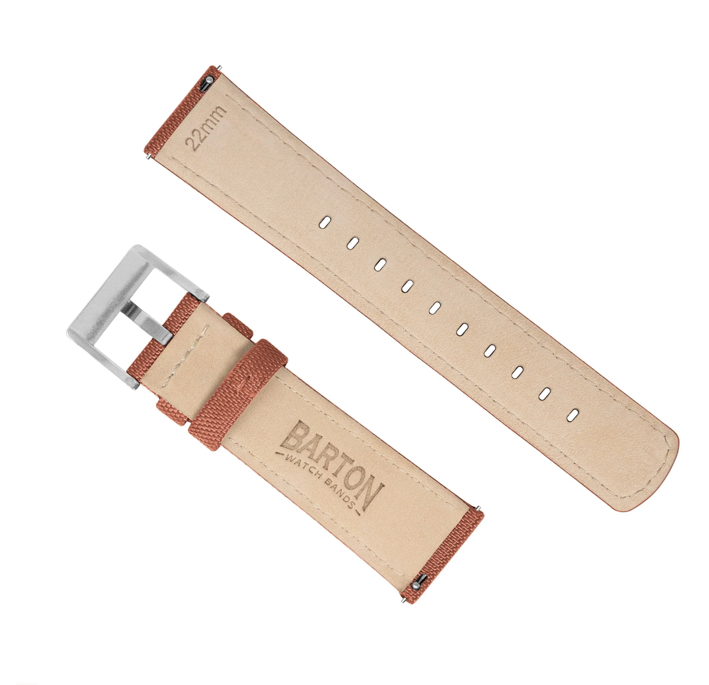 Copper Orange Sailcloth Quick Release Watch Band (22mm, 23mm SALE)