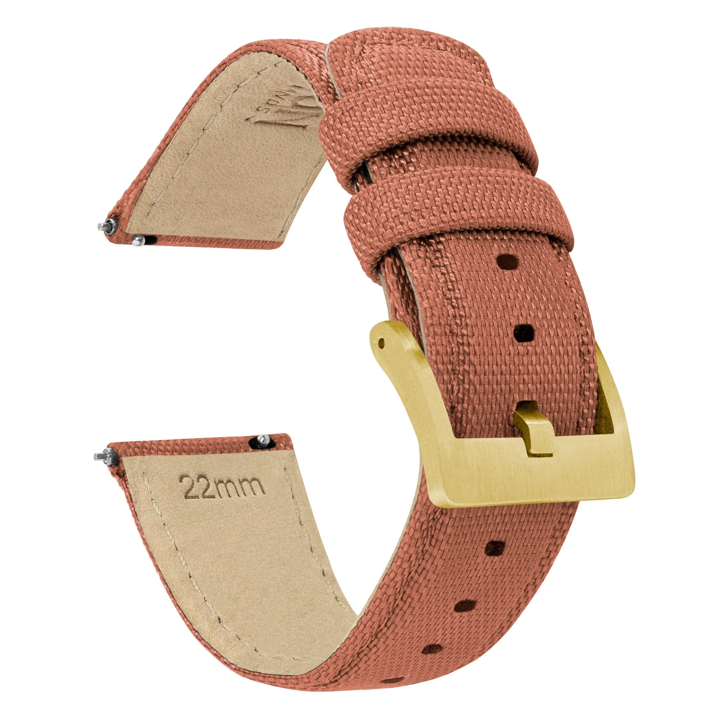 Copper Orange Sailcloth Quick Release Watch Band (22mm, 23mm SALE)