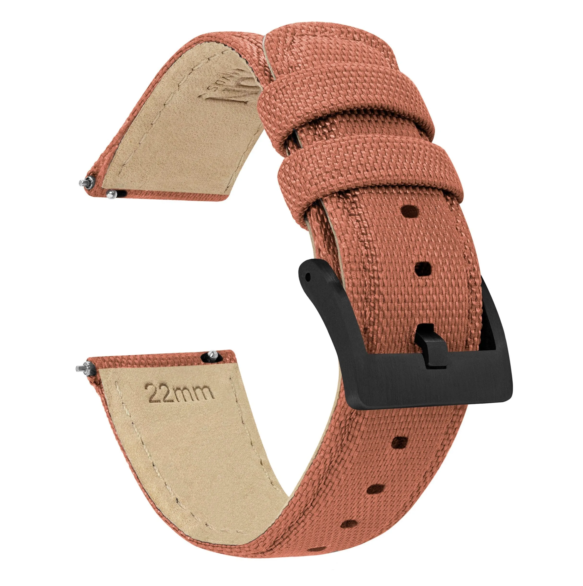 Copper Orange Sailcloth Quick Release Watch Band (22mm, 23mm SALE)