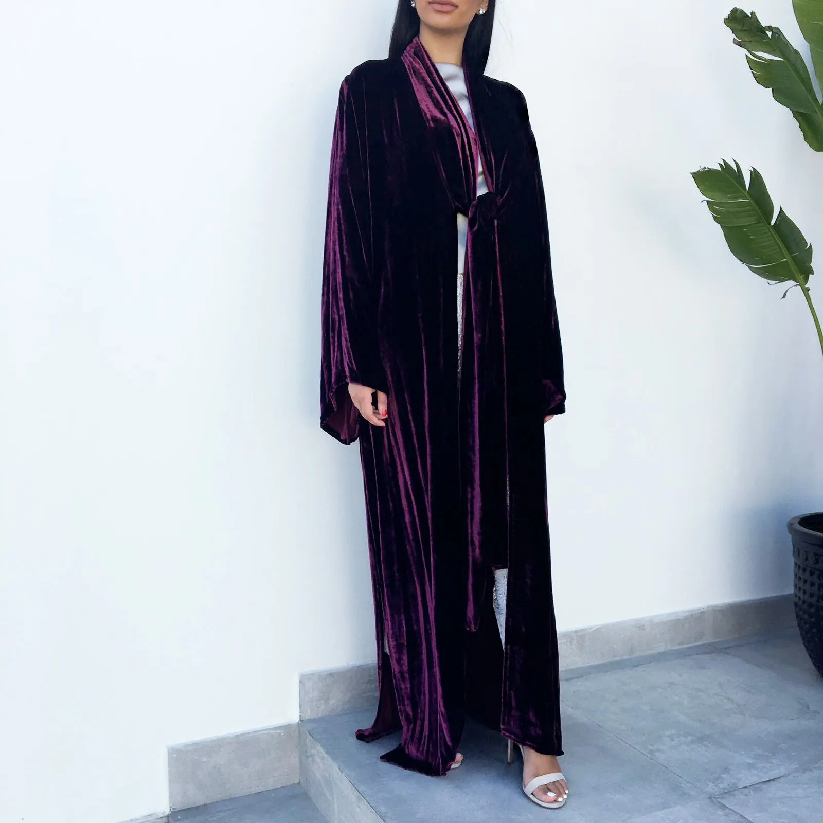 Copy of Qabeela SS17 Signature  Silk Velvet Knot Abaya