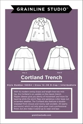 Cortland Trench Pattern 14-30 -- Grainline Studios