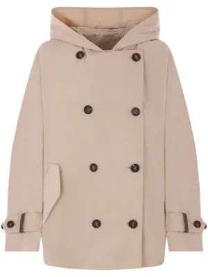Cotton blend parka coat