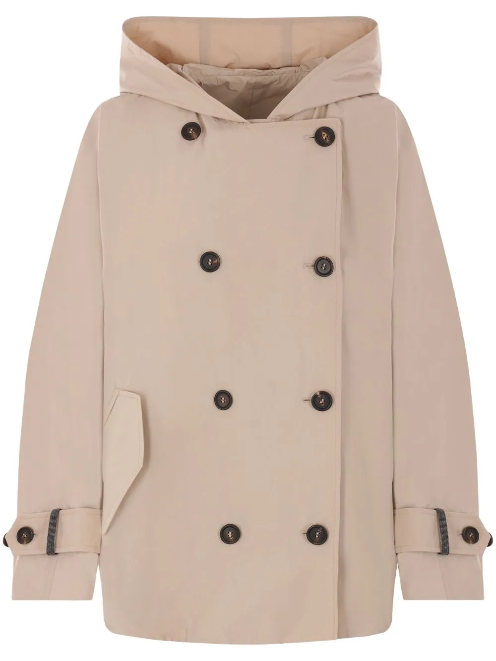 Cotton blend parka coat