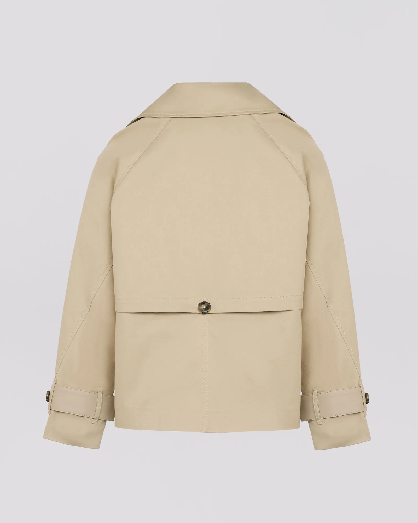 Cotton gabardine trench jacket