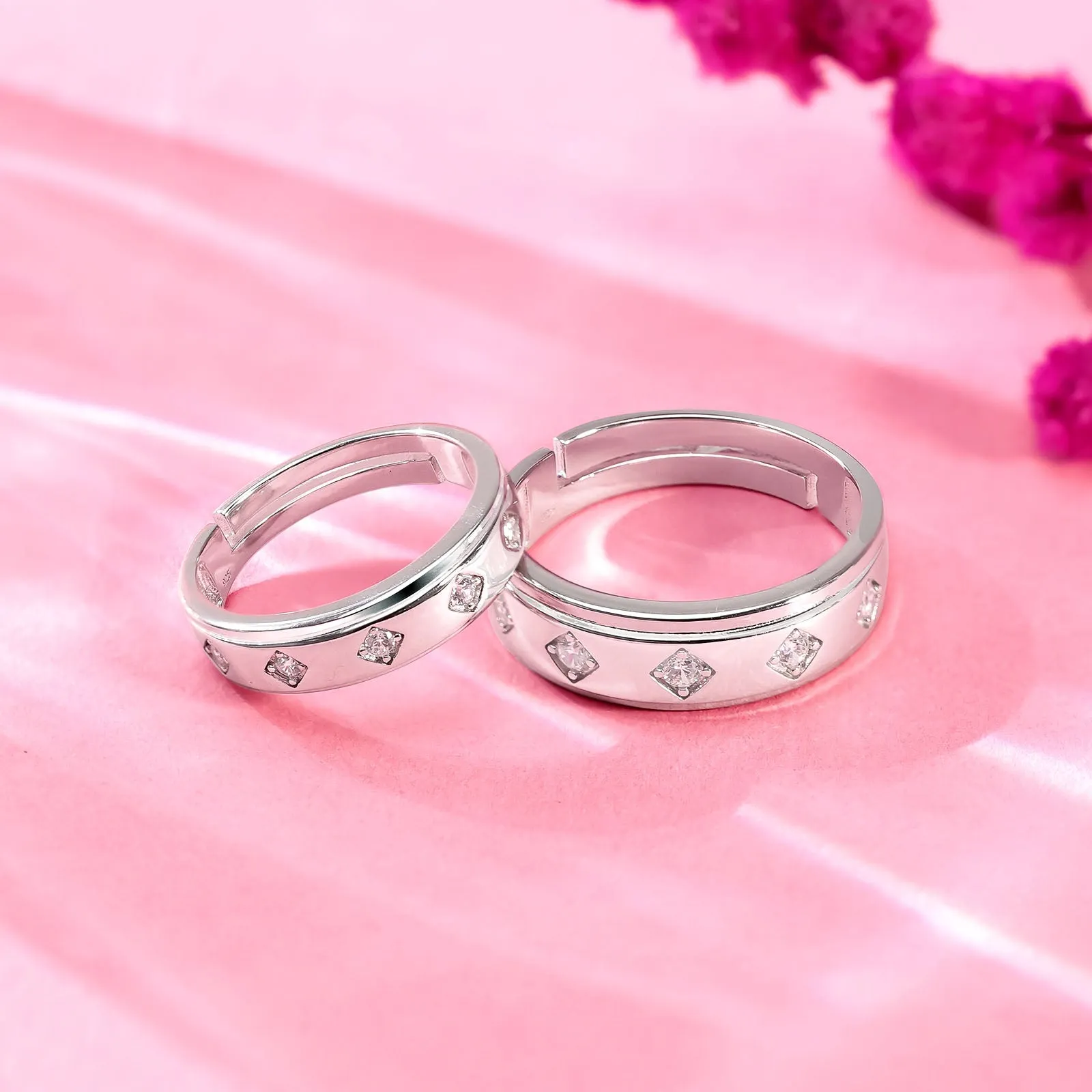 Couple Rings – Silver Band for Everlasting Love