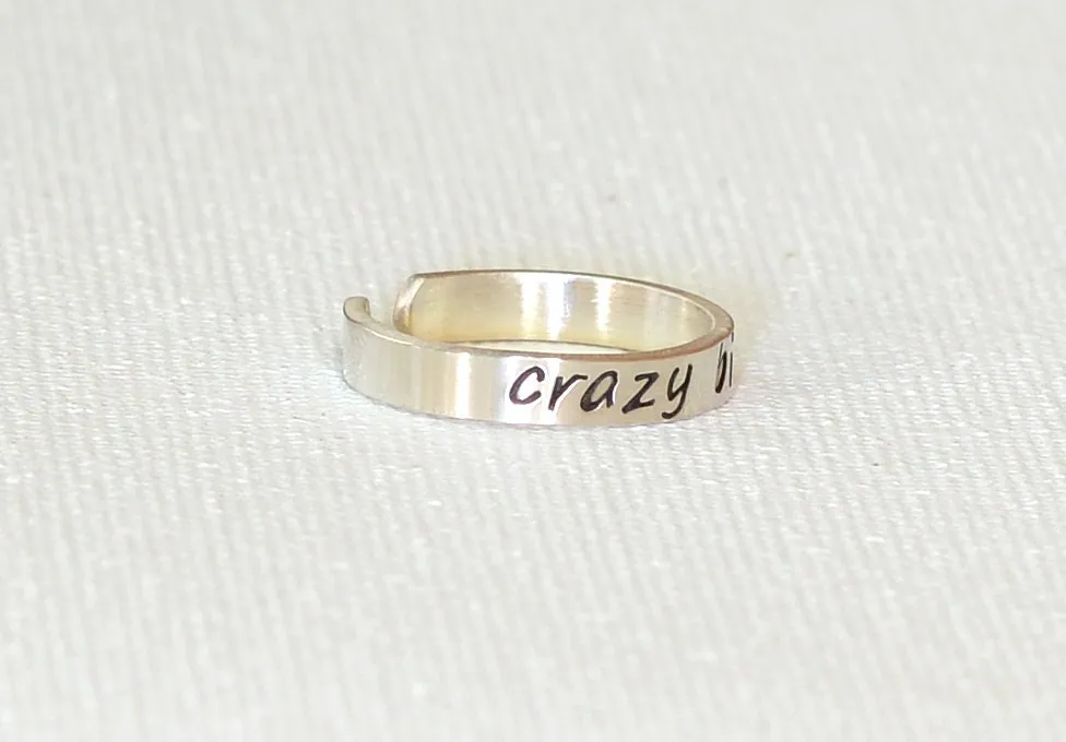 Crazy Bit@h Sterling Silver Toe Ring