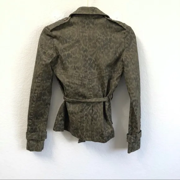 Current/Elliott Auburn Coat Army Leopard Trench