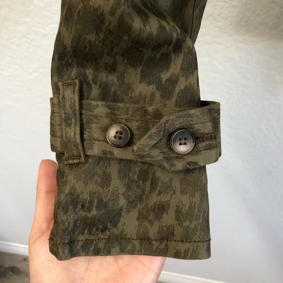 Current/Elliott Auburn Coat Army Leopard Trench