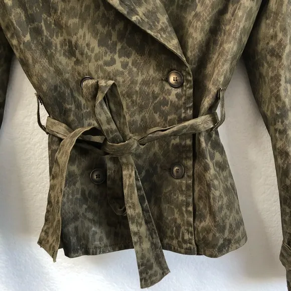 Current/Elliott Auburn Coat Army Leopard Trench