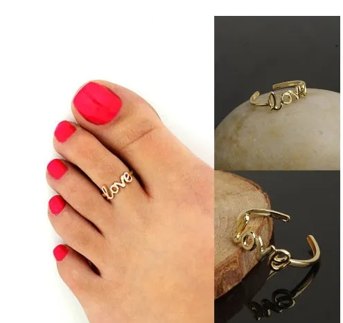 Custom Name Toe Ring