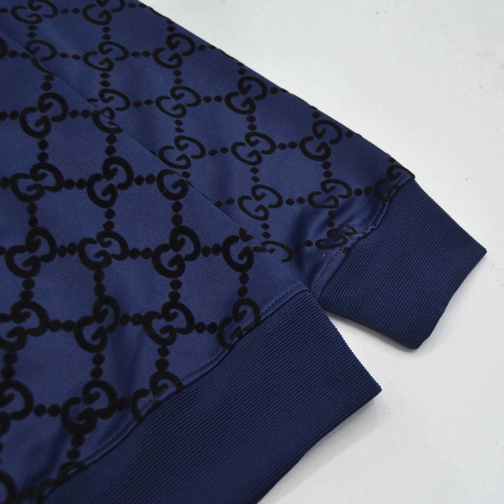 Dark Blue Polyster Sweatshirt for Men