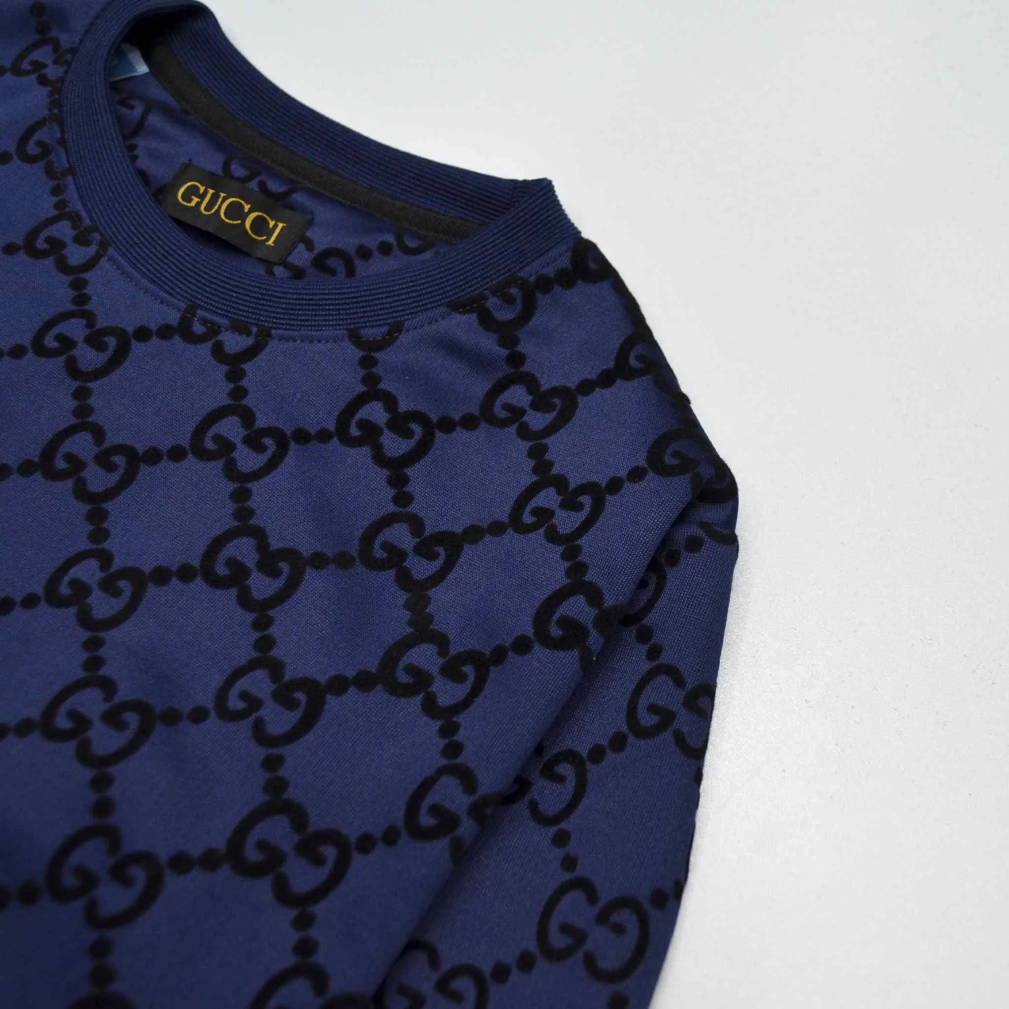 Dark Blue Polyster Sweatshirt for Men