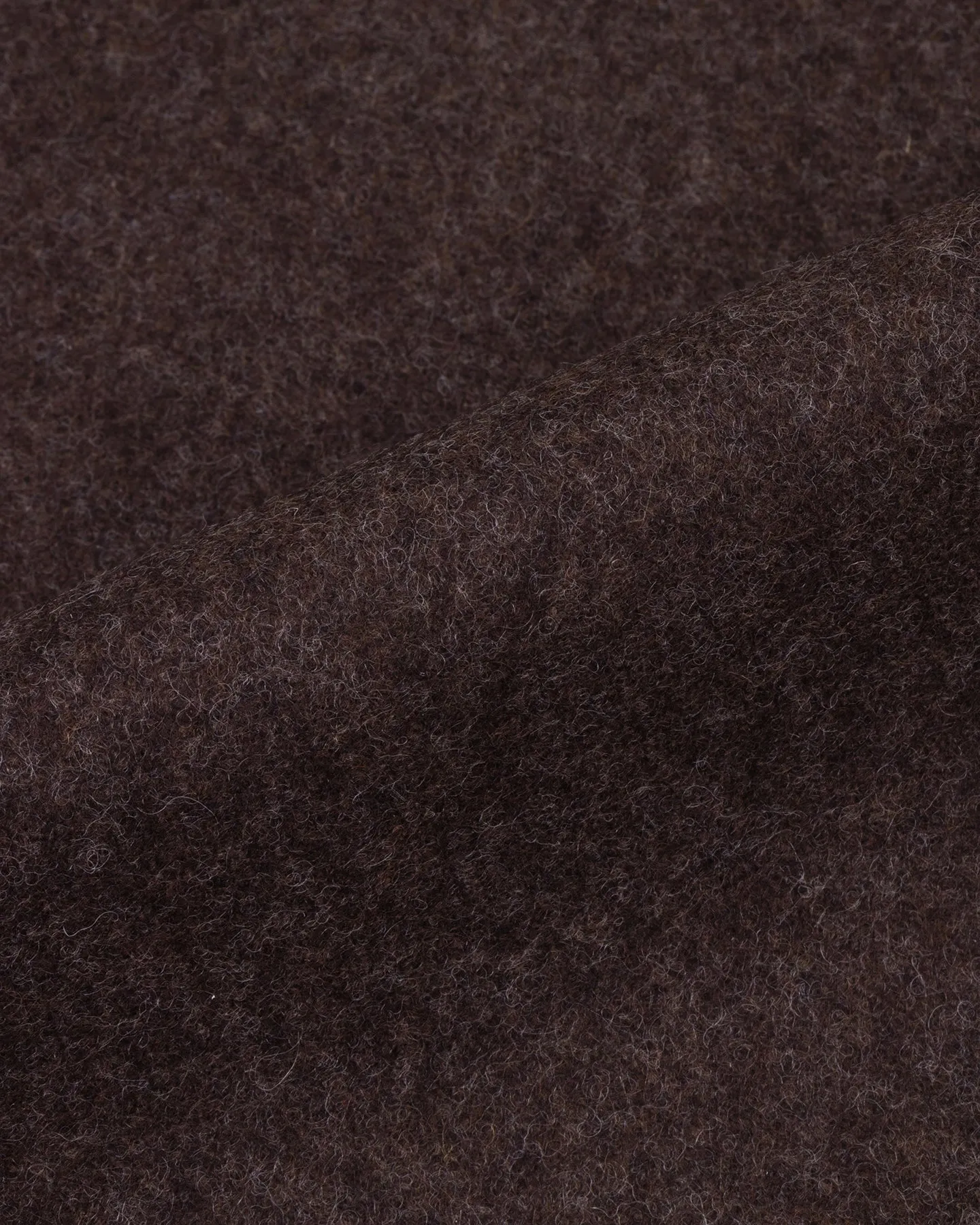Dark Brown Single Pleat Flannel Trousers