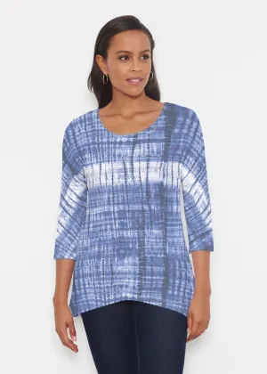 Denim Tie Dye (14230) ~ Katherine Hi-Lo Thermal Tunic