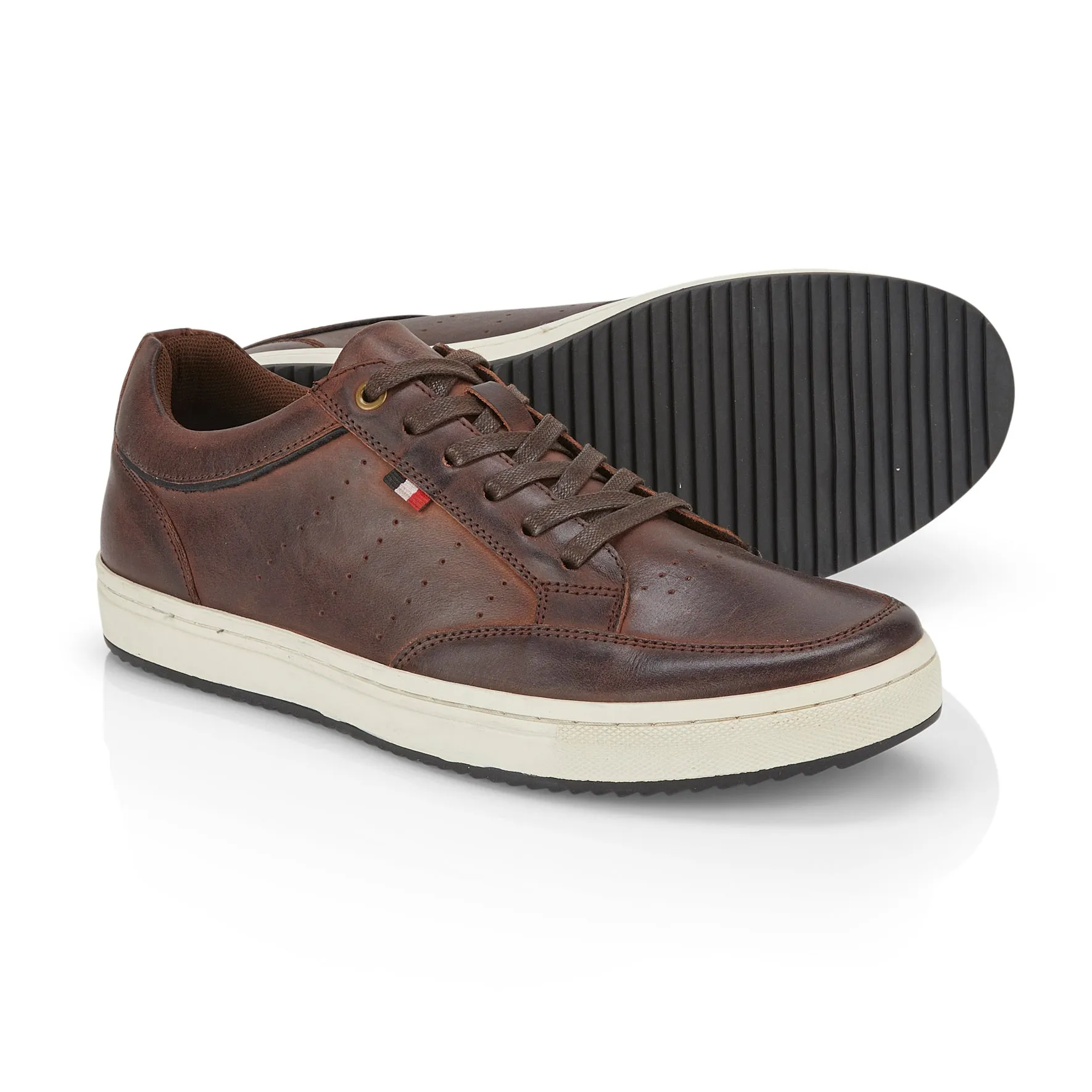 Devon Men's Casual Trainers - COFFEE