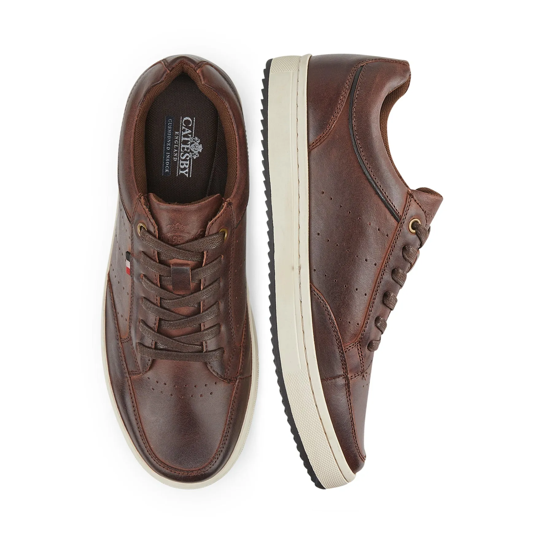 Devon Men's Casual Trainers - COFFEE