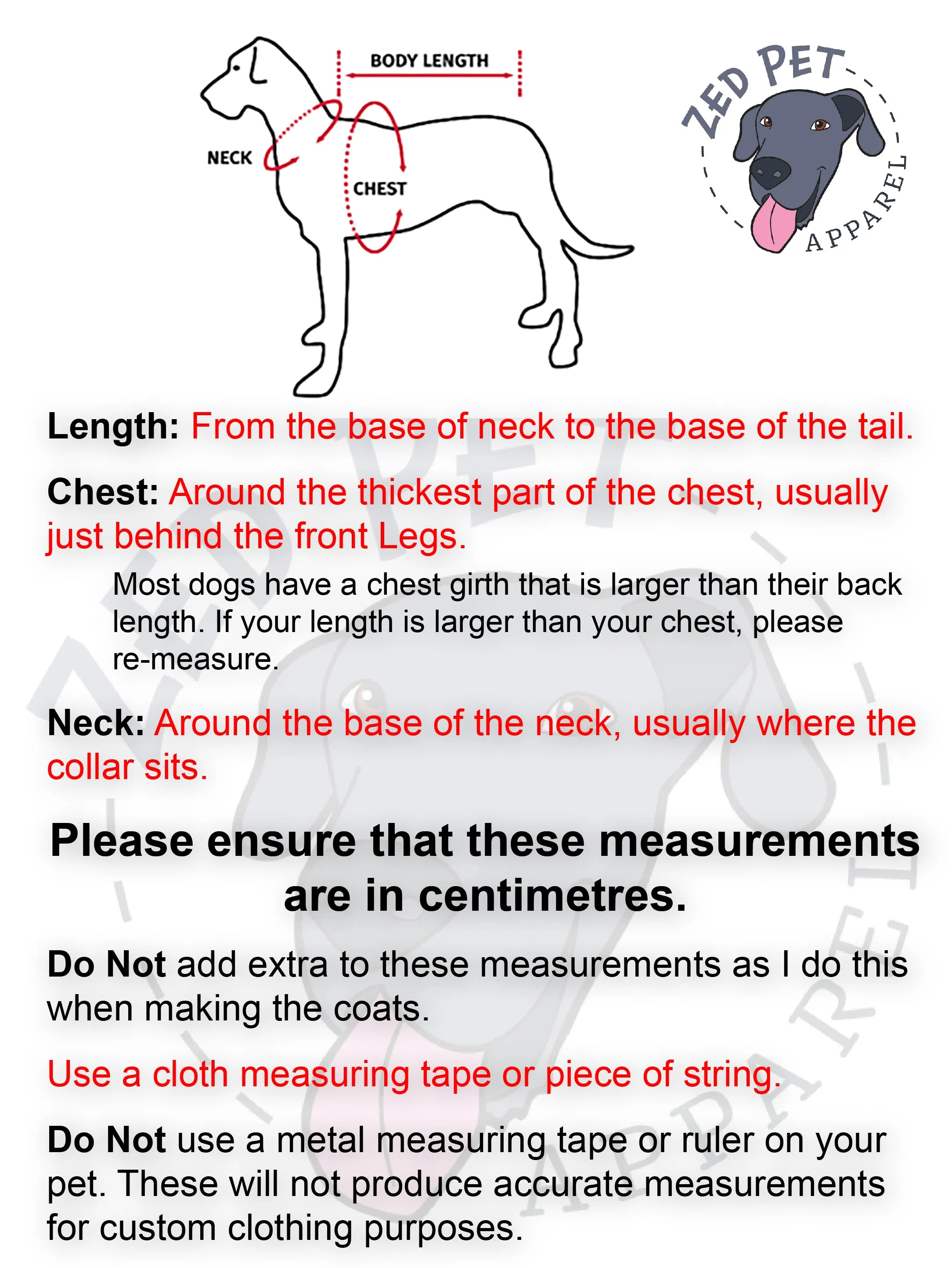 Dog Overcoat - XXL (80 & 85cm)
