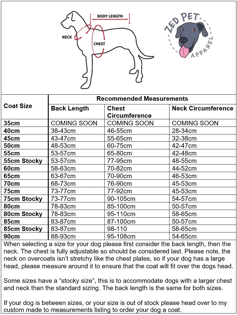 Dog Overcoat - XXL (80 & 85cm)
