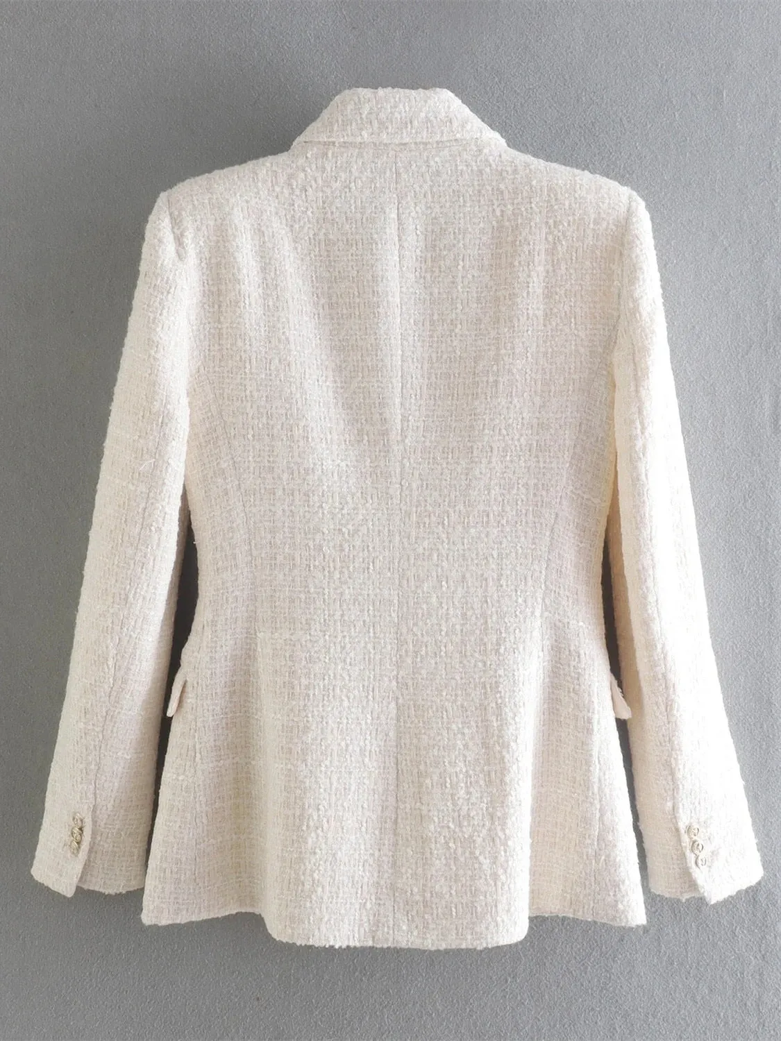 Double Breasted Button Up Casual Coat Women's Blazer