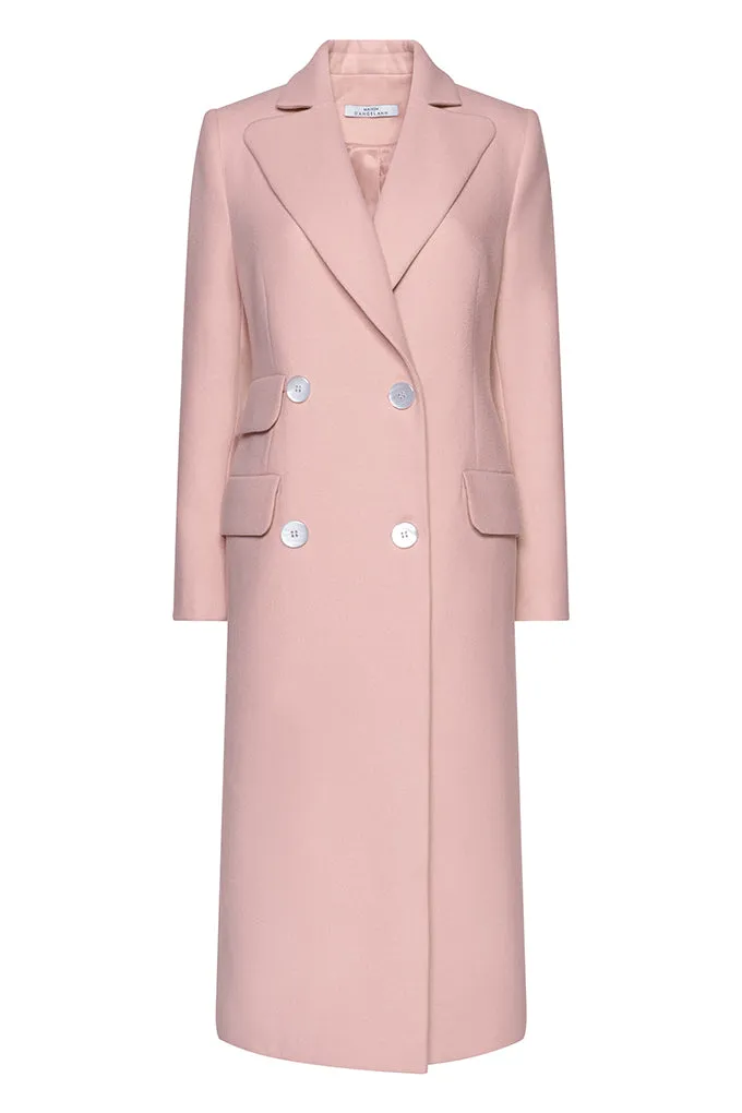 Double-breasted cashmere coat