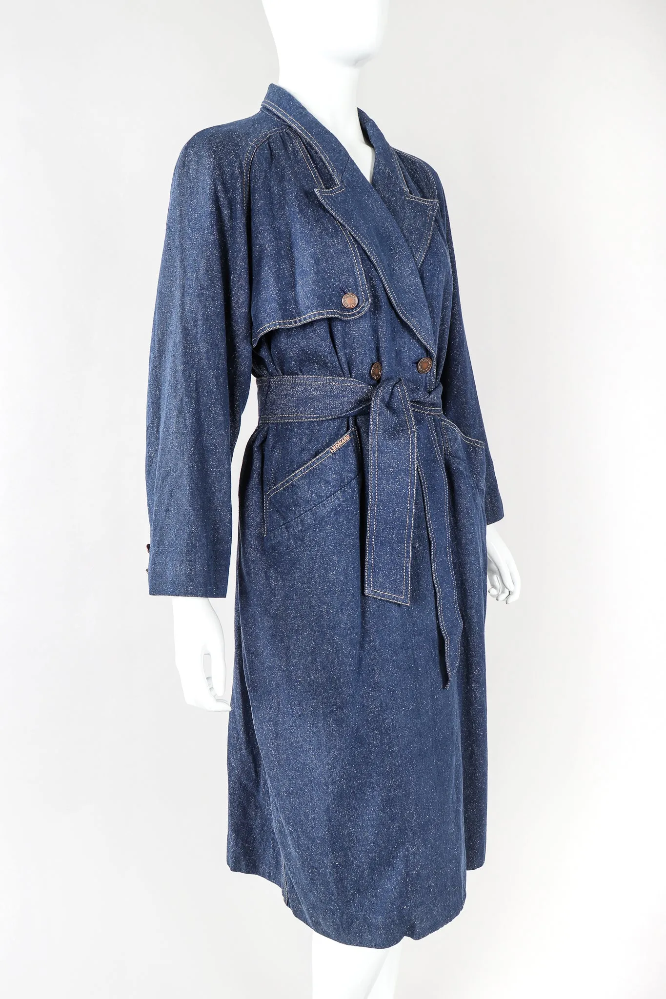 Double Breasted Denim Cocoon Coat