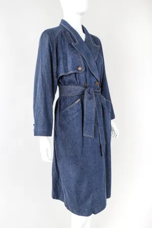 Double Breasted Denim Cocoon Coat