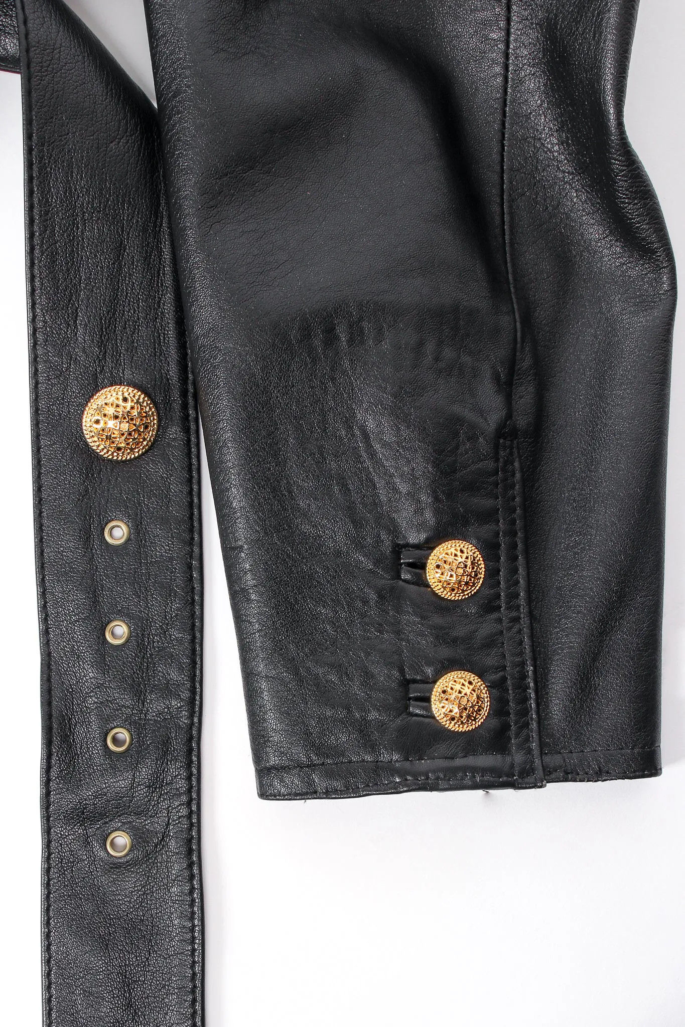 Double Breasted Leather Trench Coat