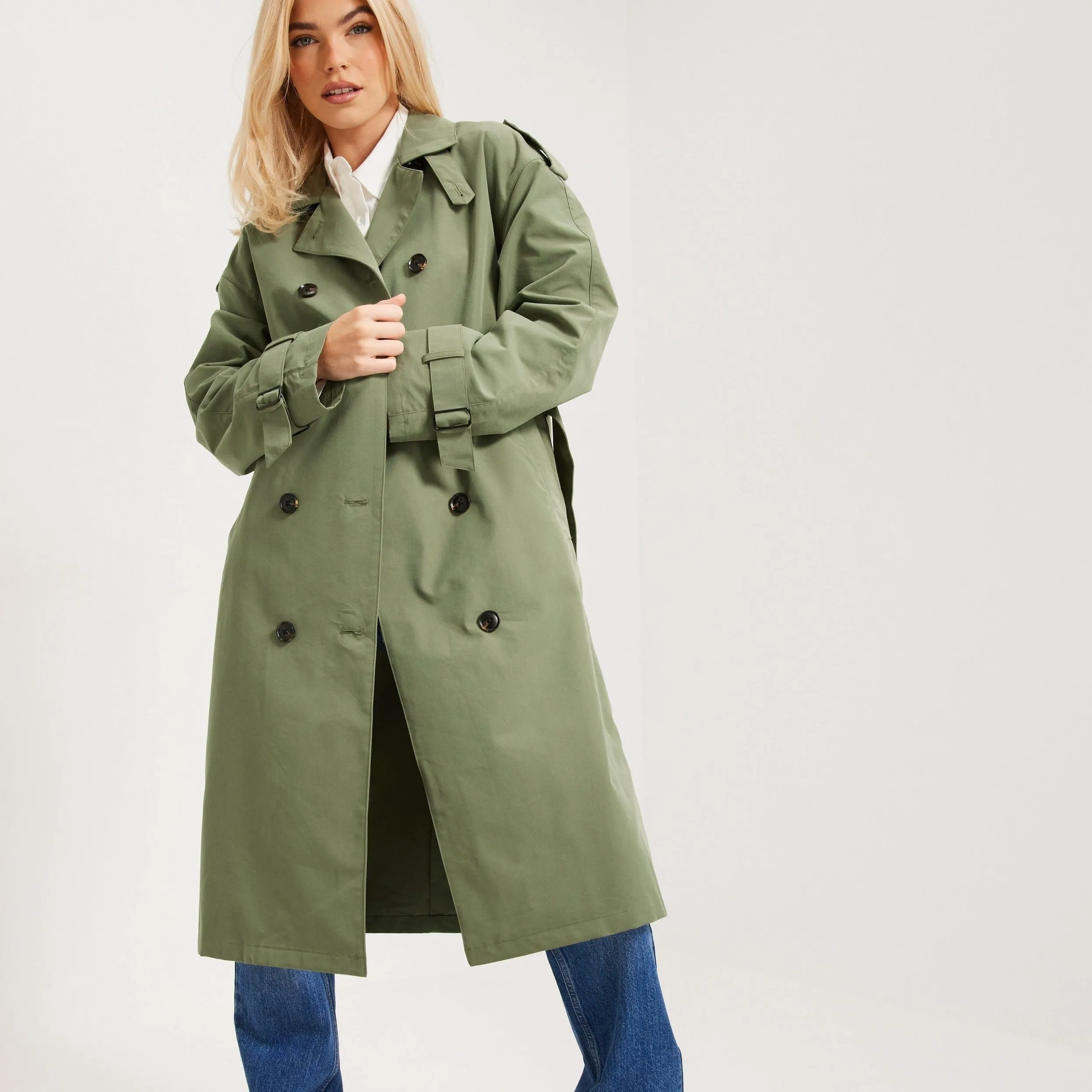 Double Breasted Slim Trench Coat