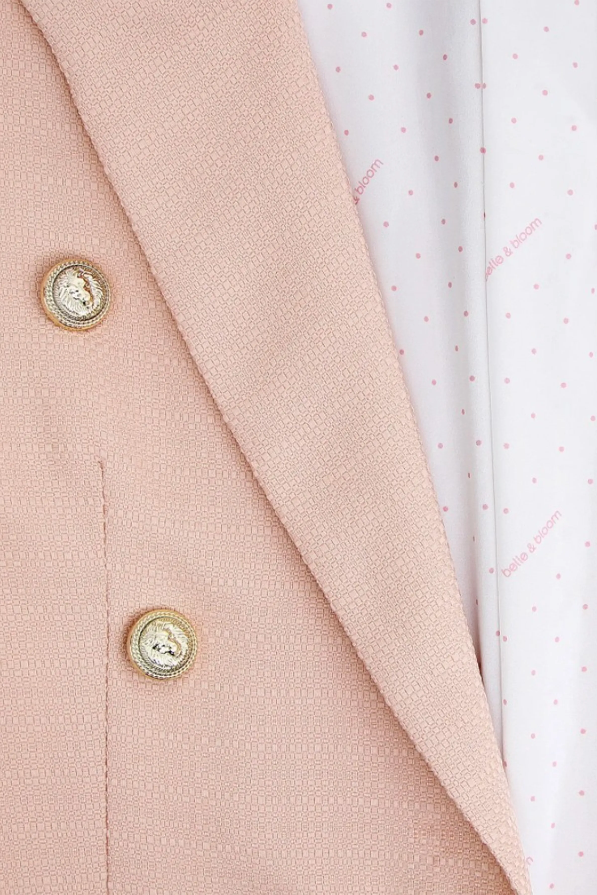 DOUBLE-BREASTED TEXTURED WOVEN BLAZER