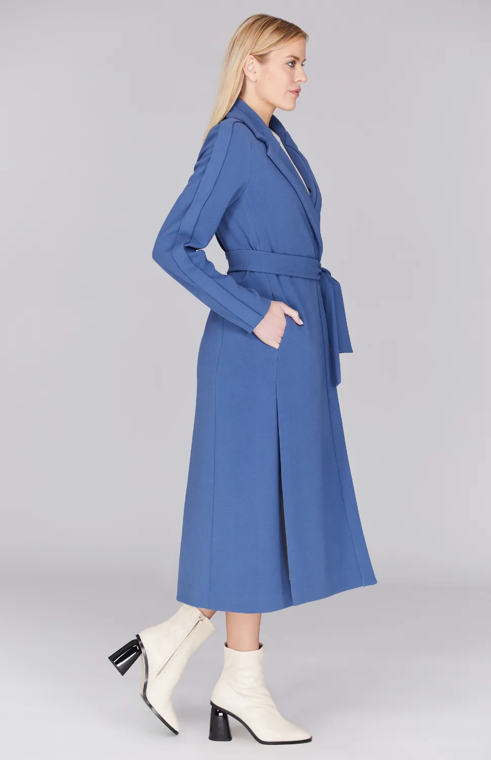 Double Face Trench Coat w/ Trim Detail