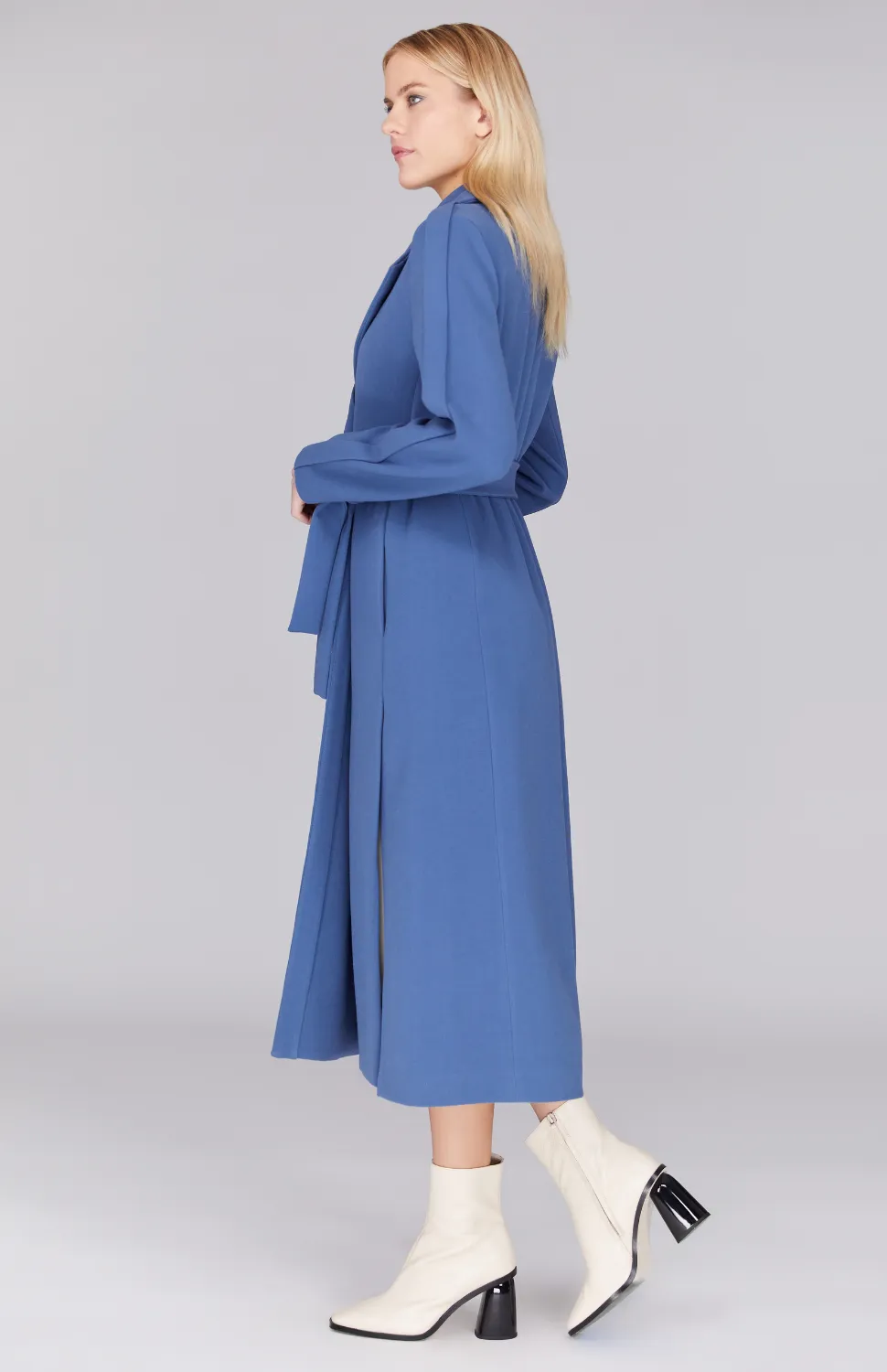 Double Face Trench Coat w/ Trim Detail