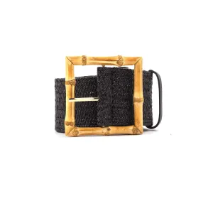 Elastic Belt with Natural Bamboo Buckle | Chic & Boho Waist Belt
