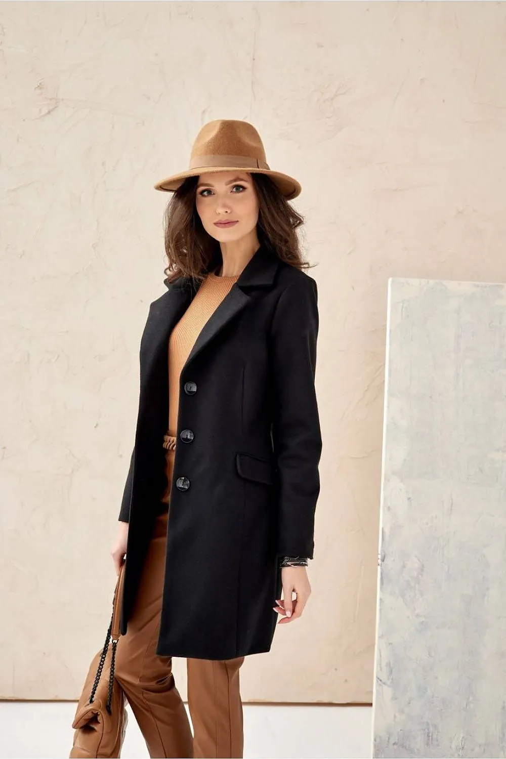 Elegant Button-Detail Tailored Coat