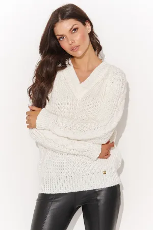 Elegant Heart Neckline Fitted Sweater