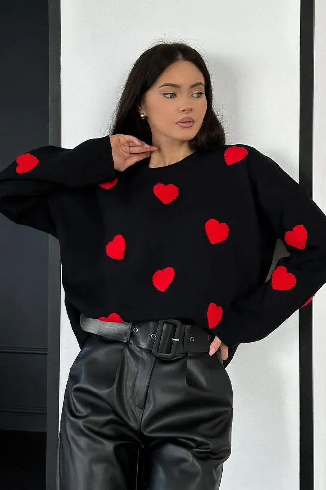 Embroidered Thickened Knitted Loose Sweater
