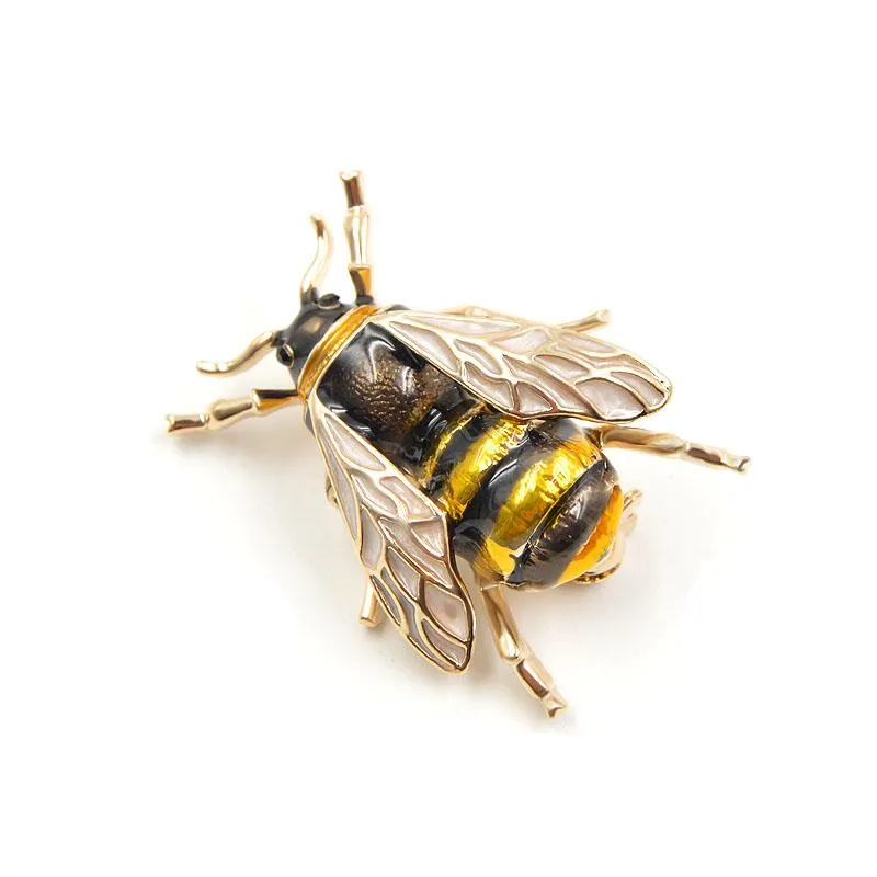 Enamel Bee Brooches Unisex Pin Jewelry