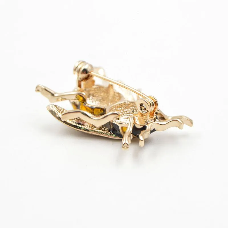 Enamel Bee Brooches Unisex Pin Jewelry