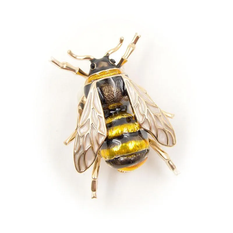 Enamel Bee Brooches Unisex Pin Jewelry