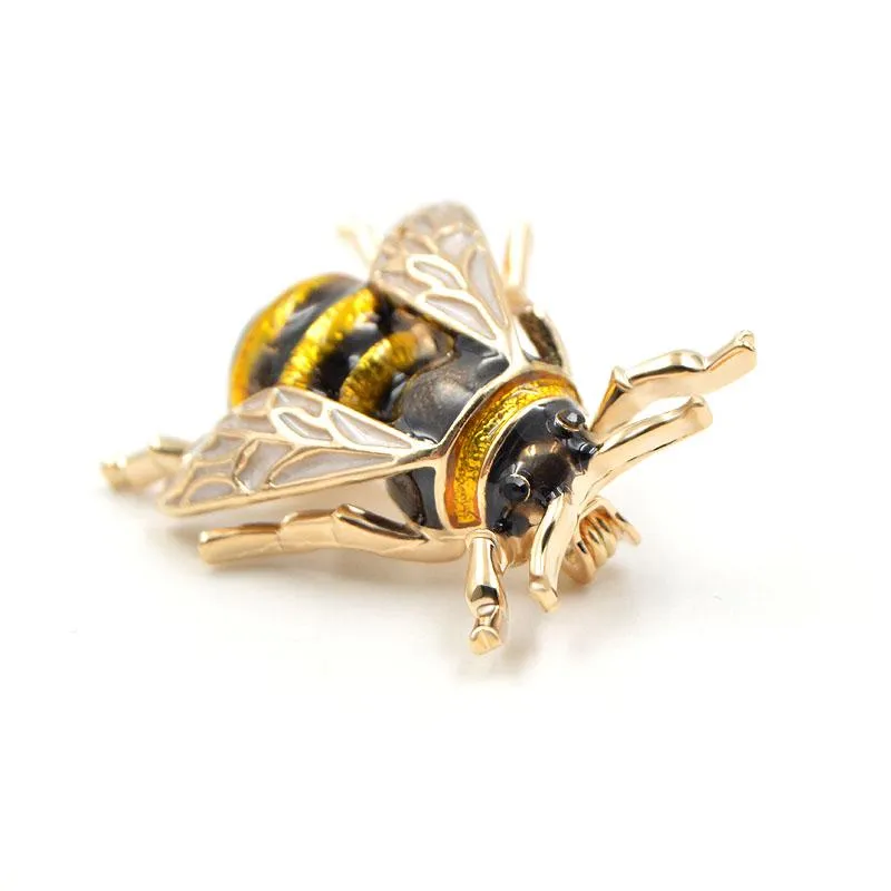 Enamel Bee Brooches Unisex Pin Jewelry