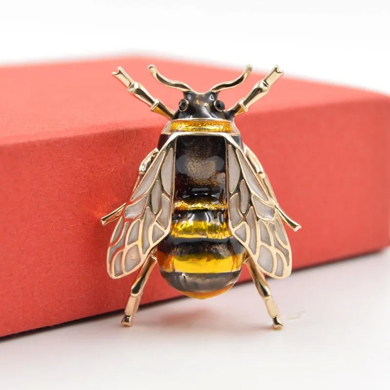 Enamel Bee Brooches Unisex Pin Jewelry