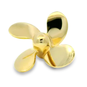 Estate A.G.A Correa 14k Yellow Gold Large 4-Blade Propeller Pendant