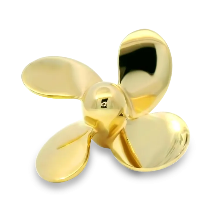 Estate A.G.A Correa 14k Yellow Gold Large 4-Blade Propeller Pendant