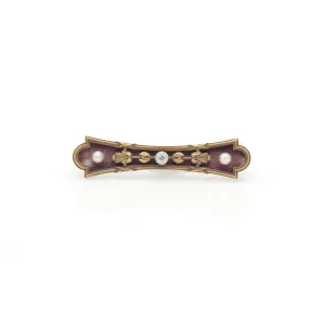 Estate Collection Antique Diamond & Pearl Bar Pin